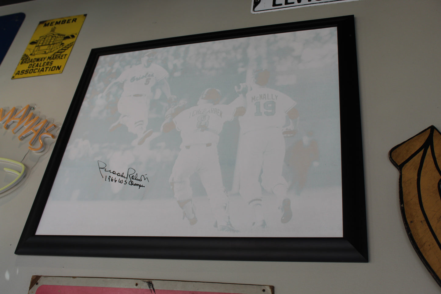 Signed Brooks Robinson Photo Framed