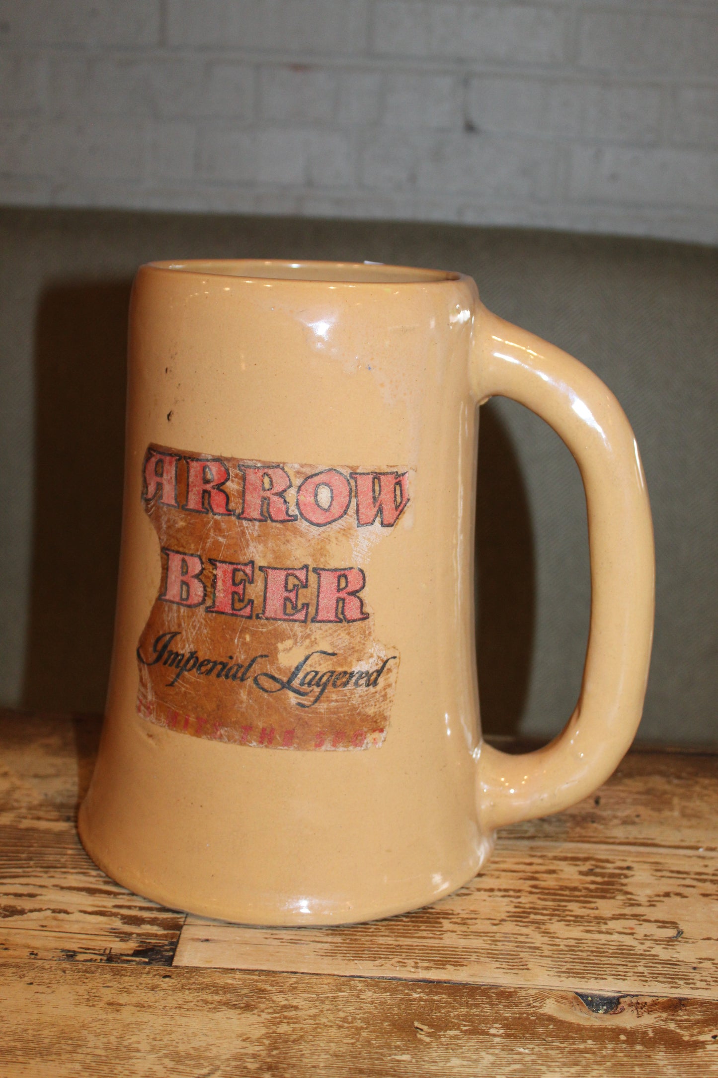Arrow Beer Huge Glass Mug