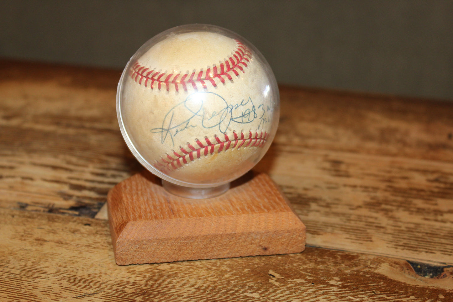 Signed Rick Dempsey World Series MVP baseball