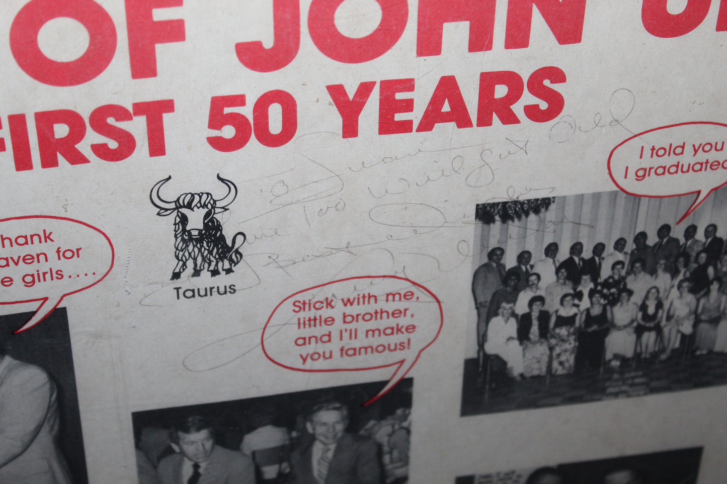 Signed John Unitas "The Aging of John Unitas" Artwork