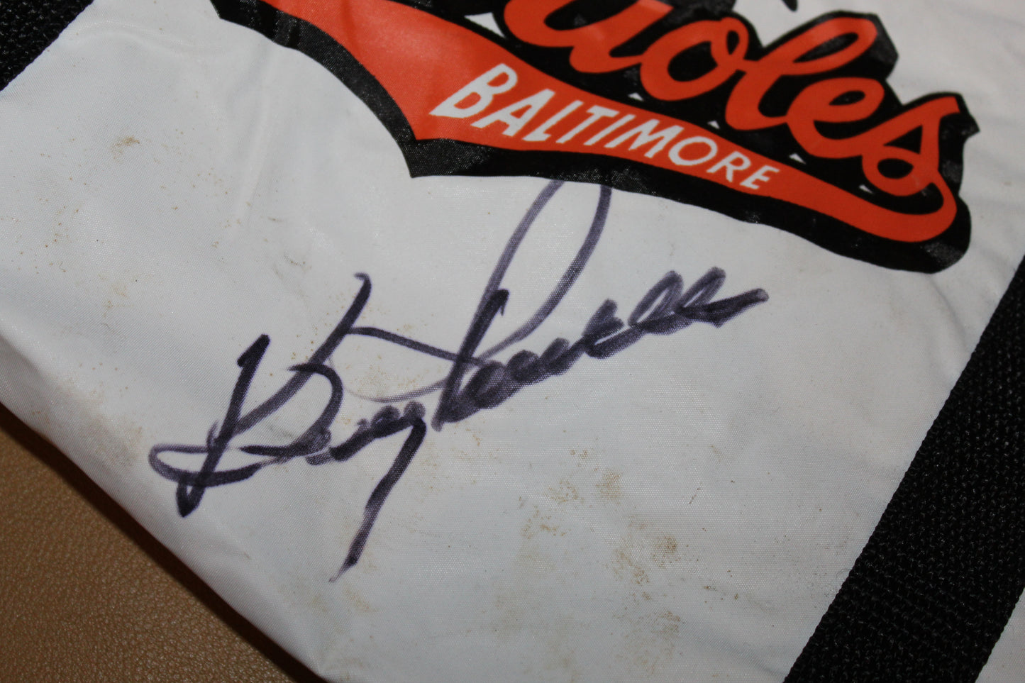 Signed Bogg Powell Photo & Baltimore Orioles Gym Bag