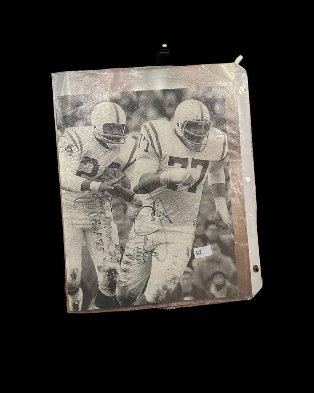 Signed Colts Lenny Moore and Jim Parker Photograph