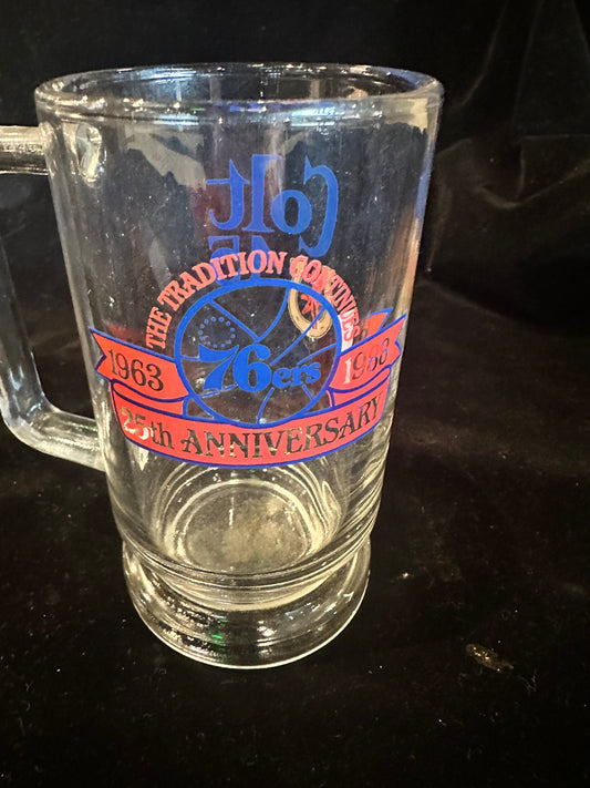 Colt 45 76ers 25th Anniversary Glass Mug