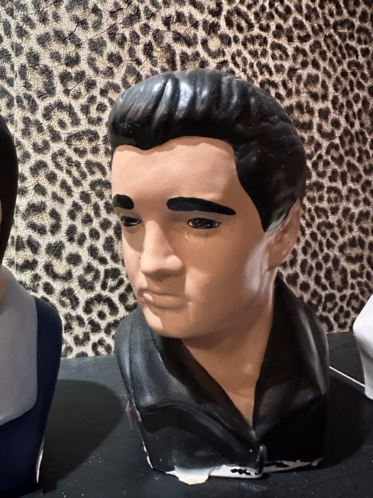 Small Elvis Bust in Black