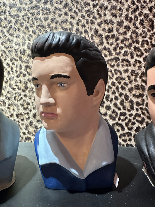 Small Elvis Bust in Blue