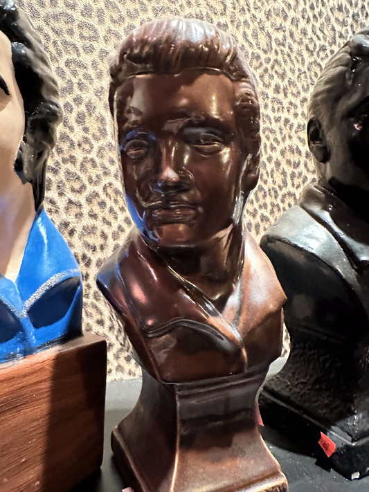 Elvis Bust on Pedestal in Glossy Bronze Color