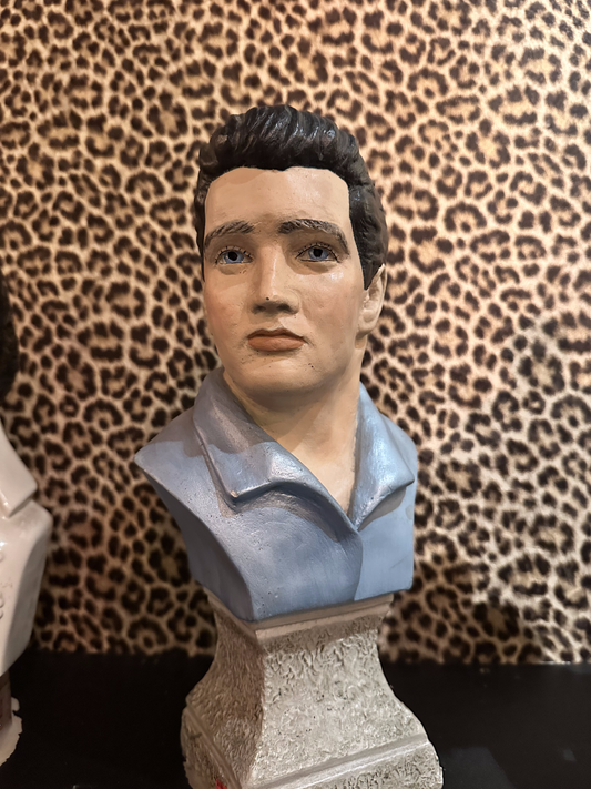 Medium Elvis Bust in Light Blue