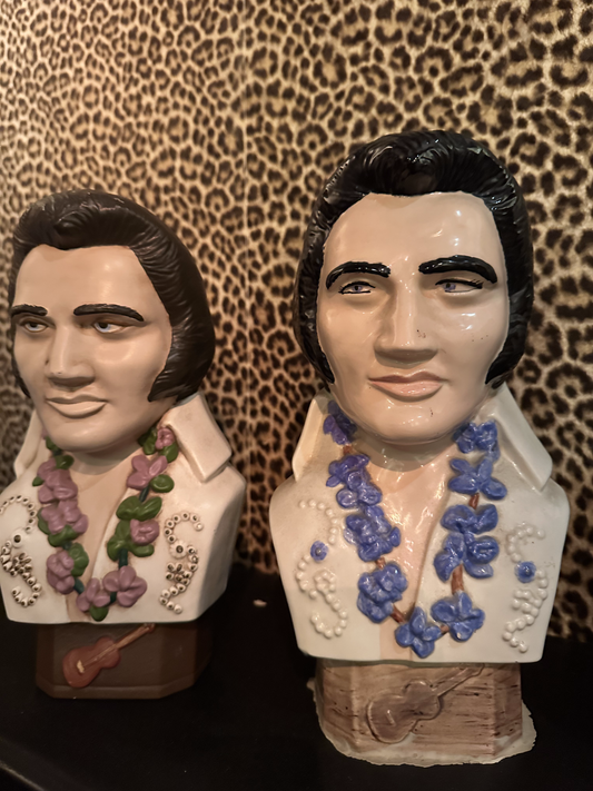 Medium Elvis Bust wearing a lei