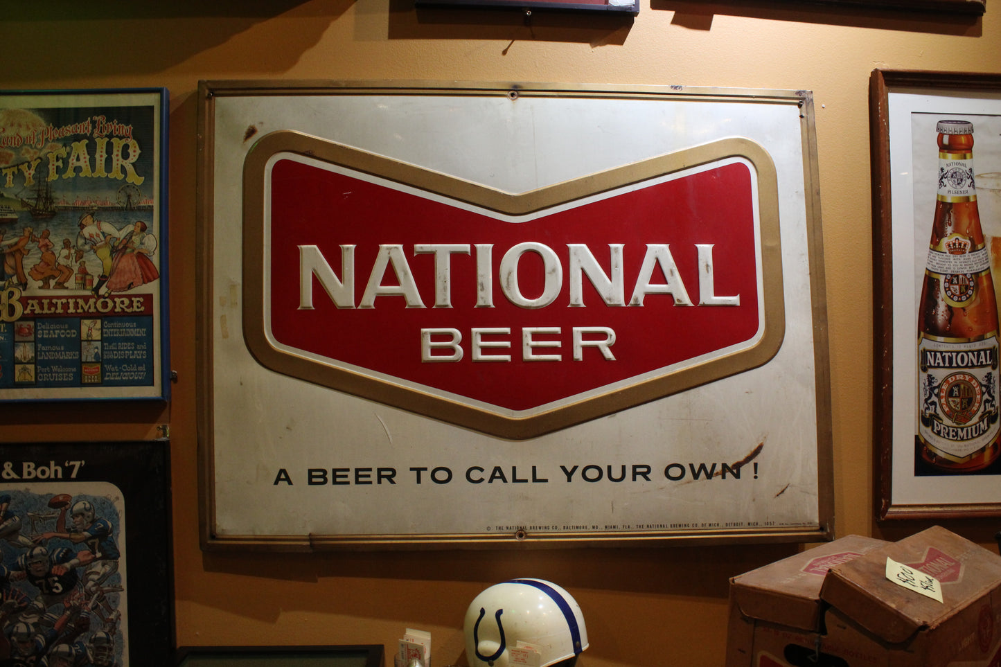 #16 National Beer A Beer to Call Your Own Chevron Vintage