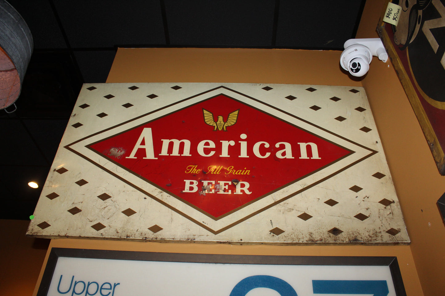 #36 American The All Grain Beer Metal Vintage Sign