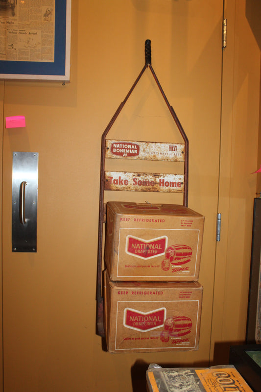 #5 Natty Boh original boxes and Hand-truck