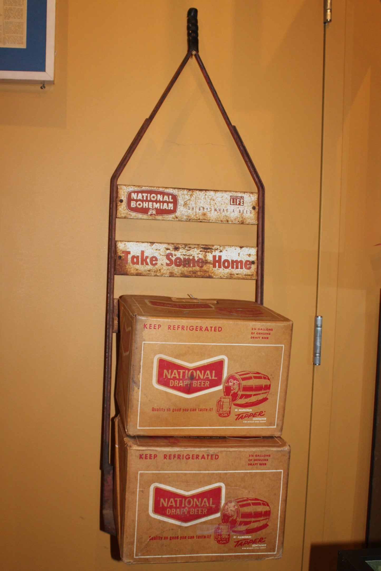 National Bohemian Vintage Hand Truck & Boxes