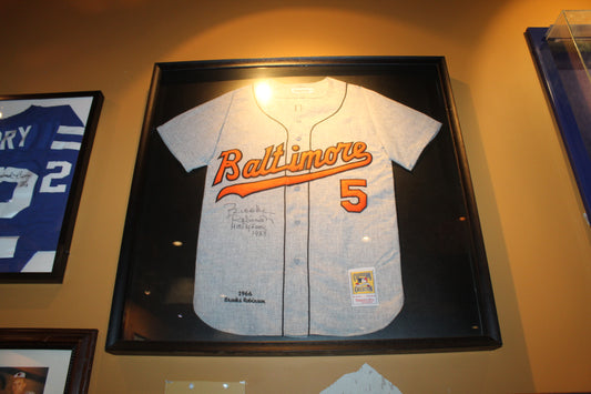 #29 Signed Brooks Robinson #5 Orioles Jersey Hall of Fame 1983 Framed