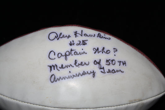 #61 Signed Alex Hawkins Baltimore Colts 50th Anniversary Football