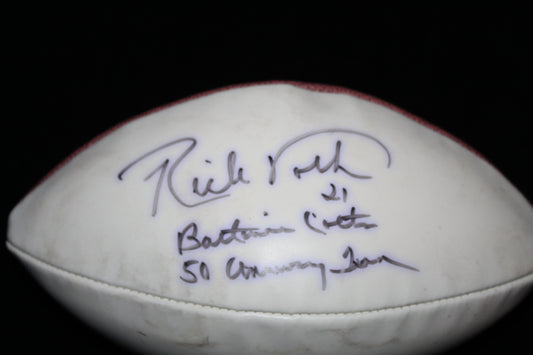 #59 Signed Rick Volk Baltimore Colts 50th Anniversary Football