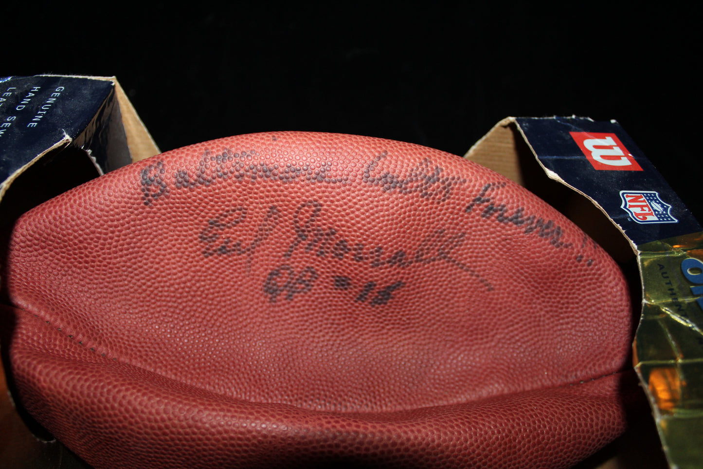 #62 Signed Earl Morrell Baltimore Colts Football