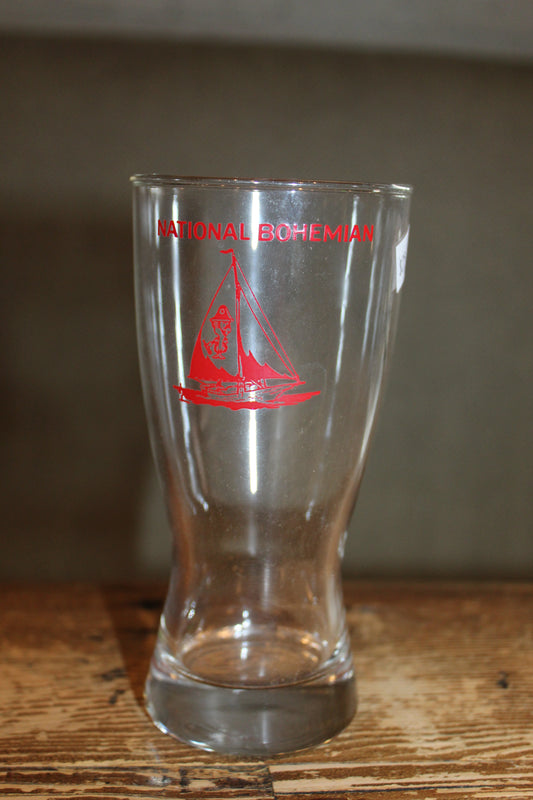 National Bohemian Glass Red