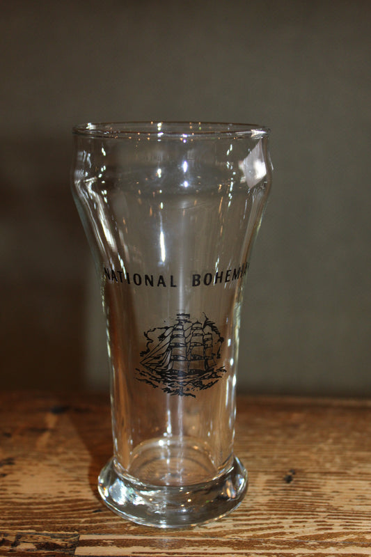 National Beer Glass Black (Large)
