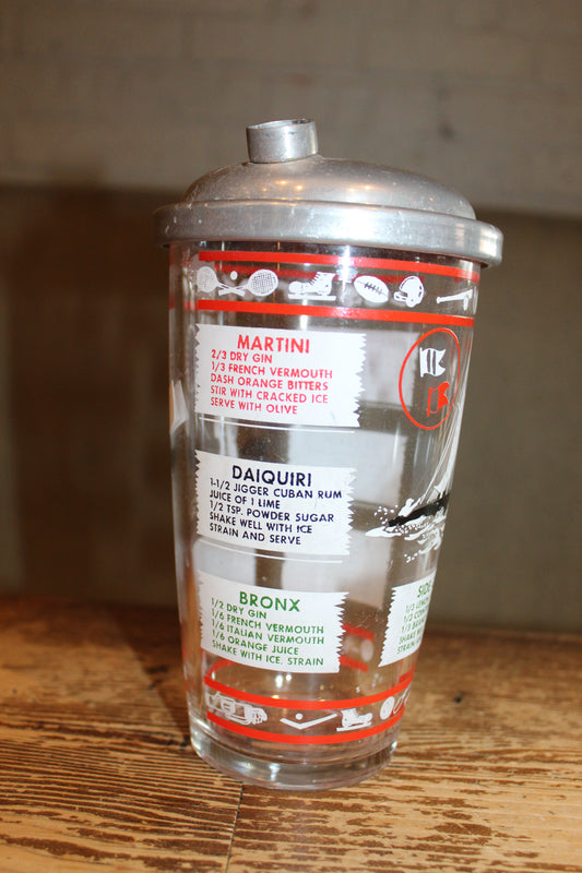 Sports Recipe Glass Drink Shaker