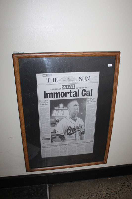 Immortal Cal Newspaper Framed