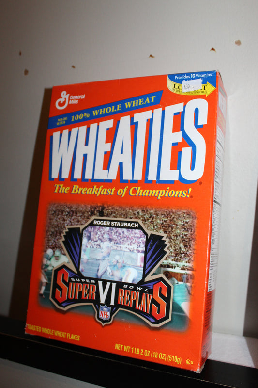 Roger Staubach Superbowl VI Edition Wheaties Cereal Box