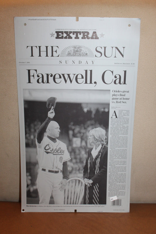 Farewell, Cal The Sun Article Aluminum Artwork
