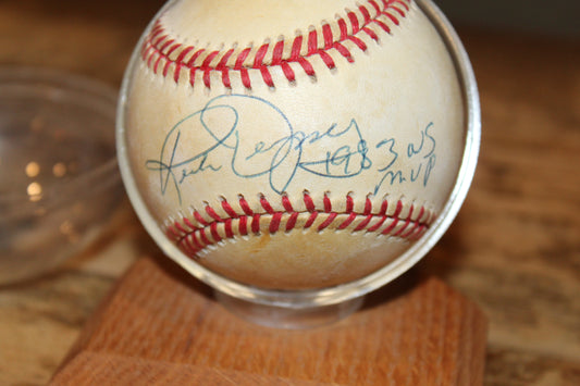 Signed Rick Dempsey World Series MVP baseball