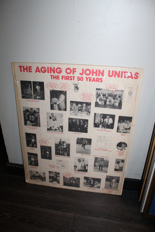 Signed John Unitas "The Aging of John Unitas" Artwork
