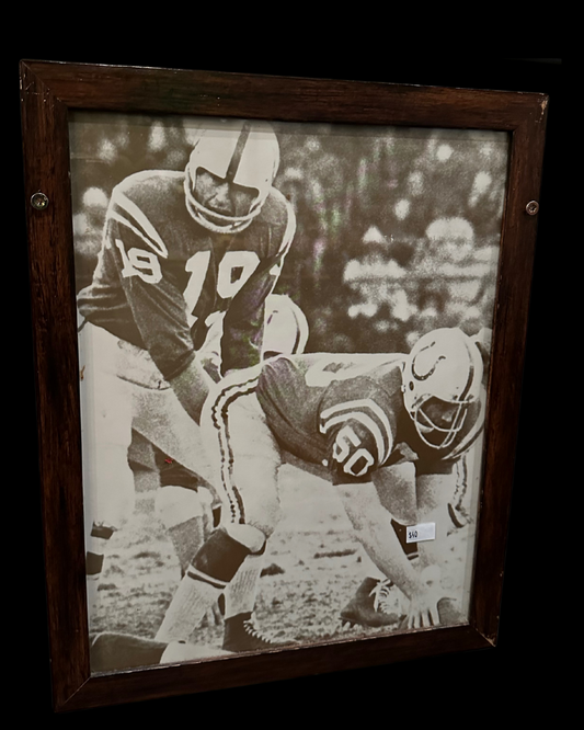 Baltimore Colts #50 and #19 Photo Framed
