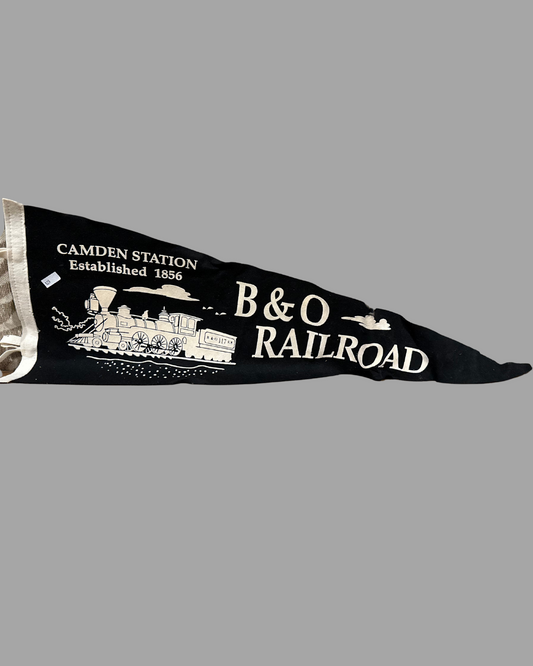 Vintage B&O Railroad Camden Station Pennant