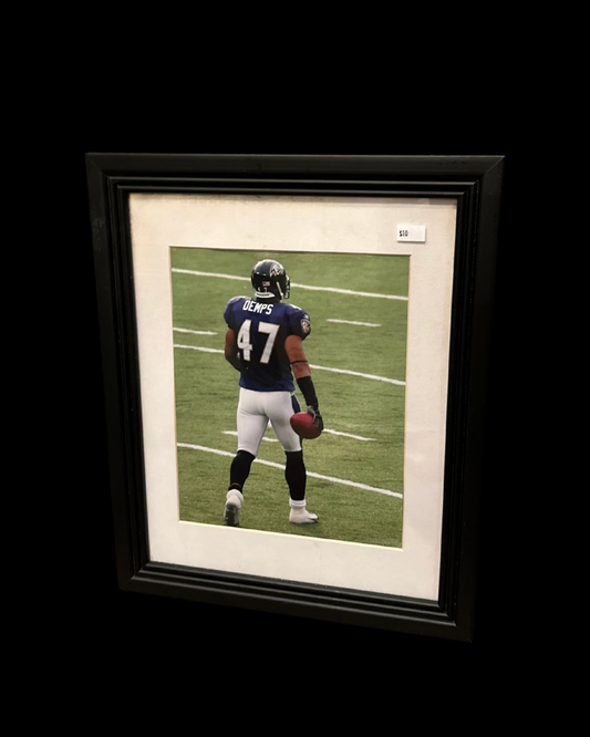 Will Demps Baltimore Ravens #47 Photo Framed