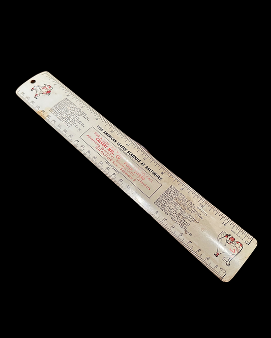 VIntage 1958 American League Schedule Ruler